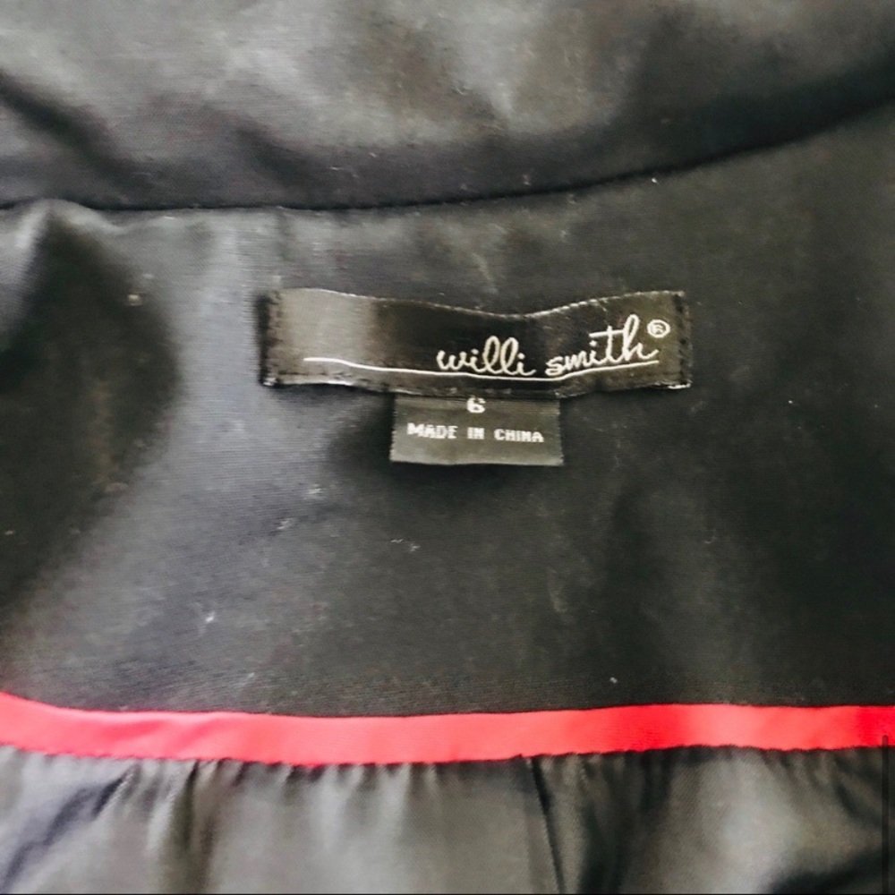 Willi Smith Structured Black Spring Trench Coat 8 - image 7